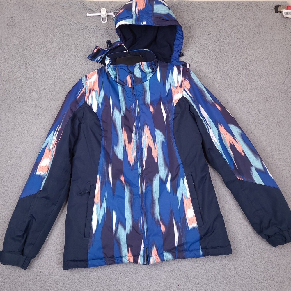 Mountain Warehouse Snow Jacket Womens Size 6 Blue Water-Resistant Hooded Ski